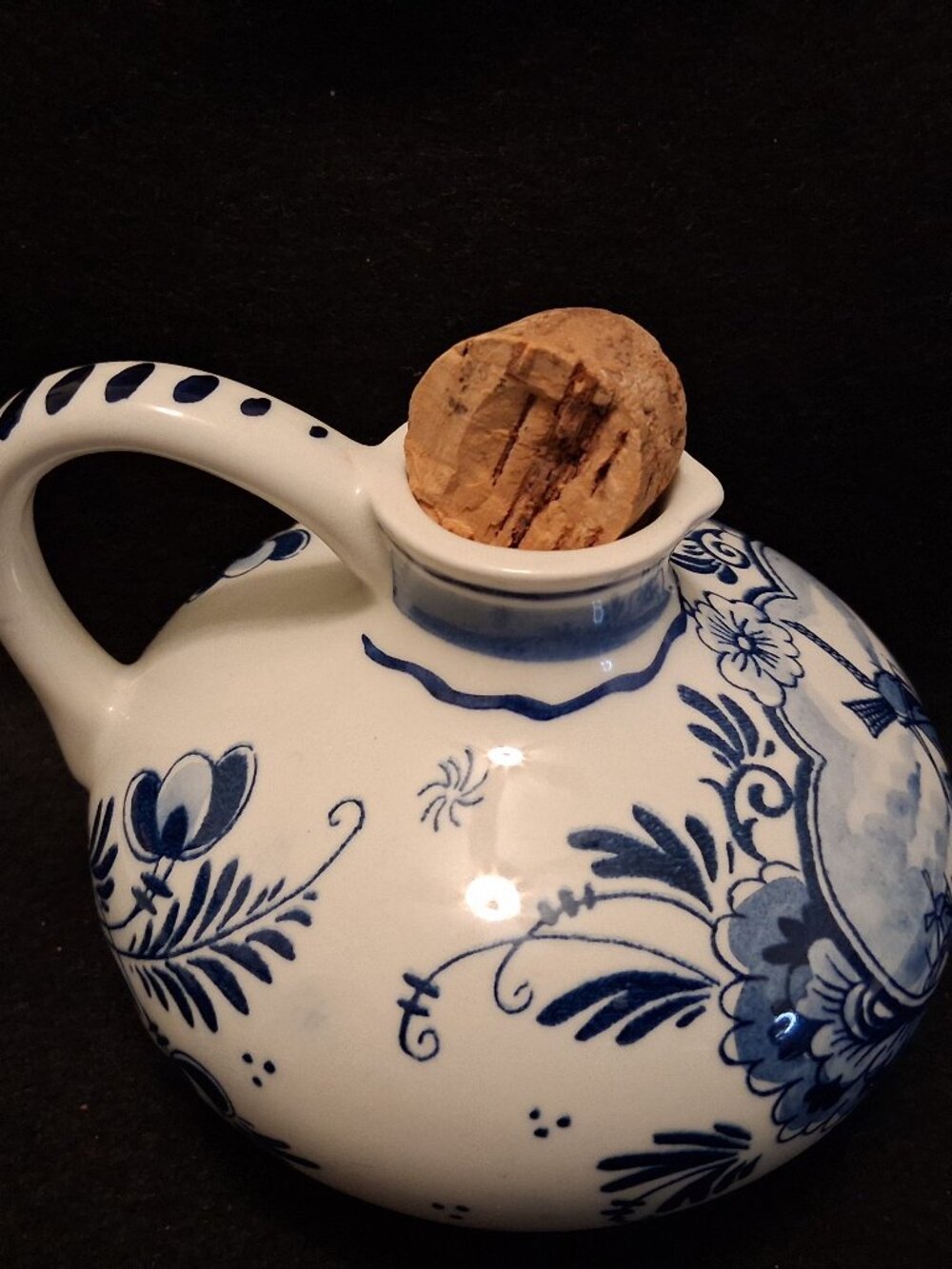 Vintage (1950s-80s) Bols Delft Hand Painted Dutch Windmill Jug Decanter & Cork - Picture 6 of 11
